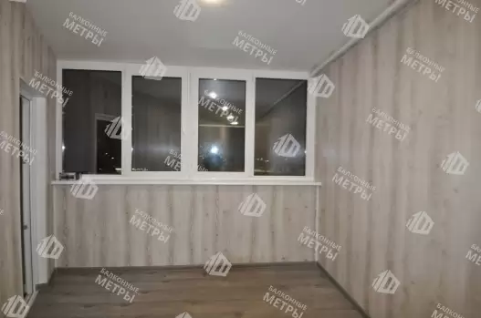 Отделка балкона под ключ с теплым остеклением ПВХ Brusbox